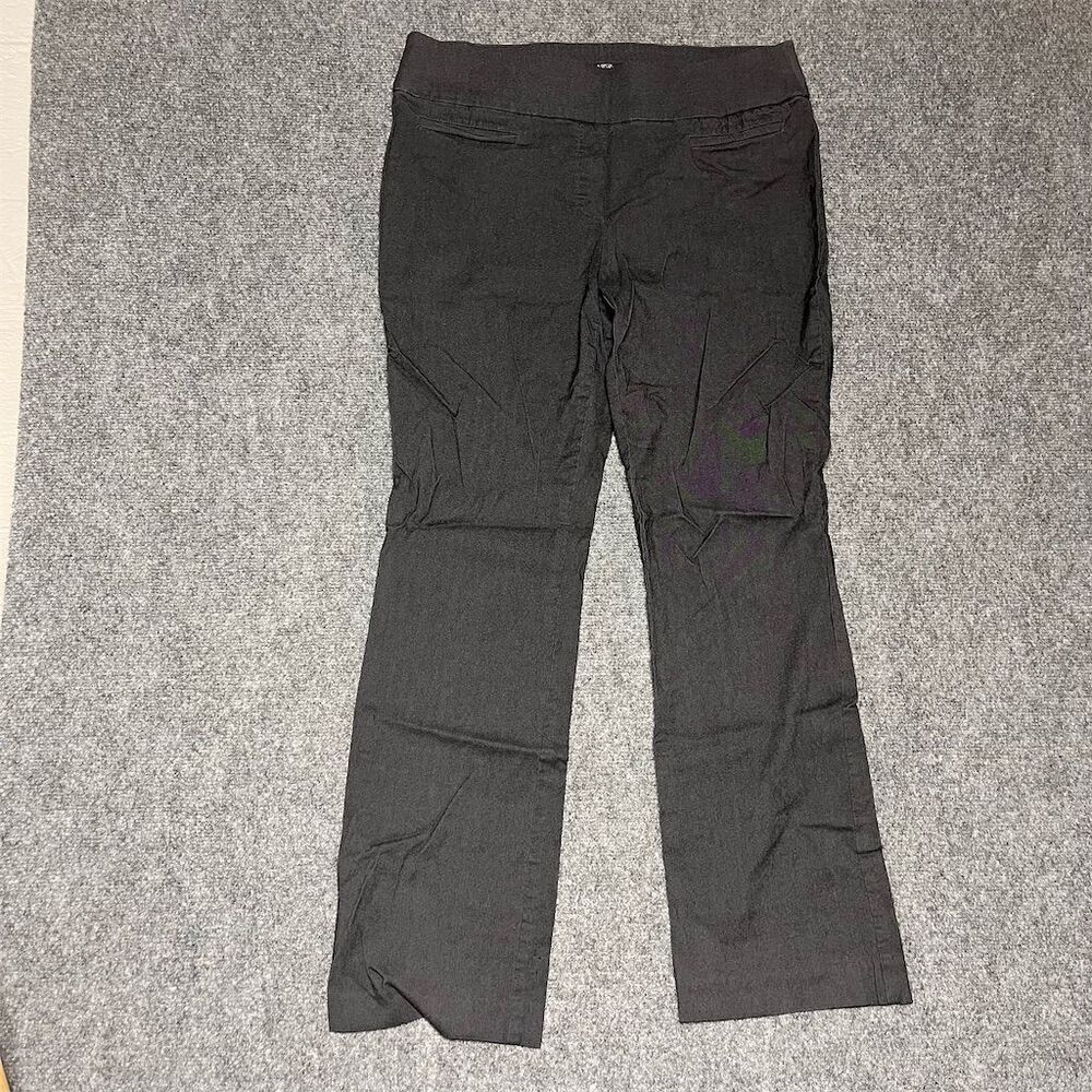 Apt. 9 Women's Black Flared Dress Pants Size 14 Stretch Formal